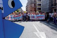 Proteste gegen die Sparmaßnahmen beim spanischen Rundfunk Foto. Reiner Wandler