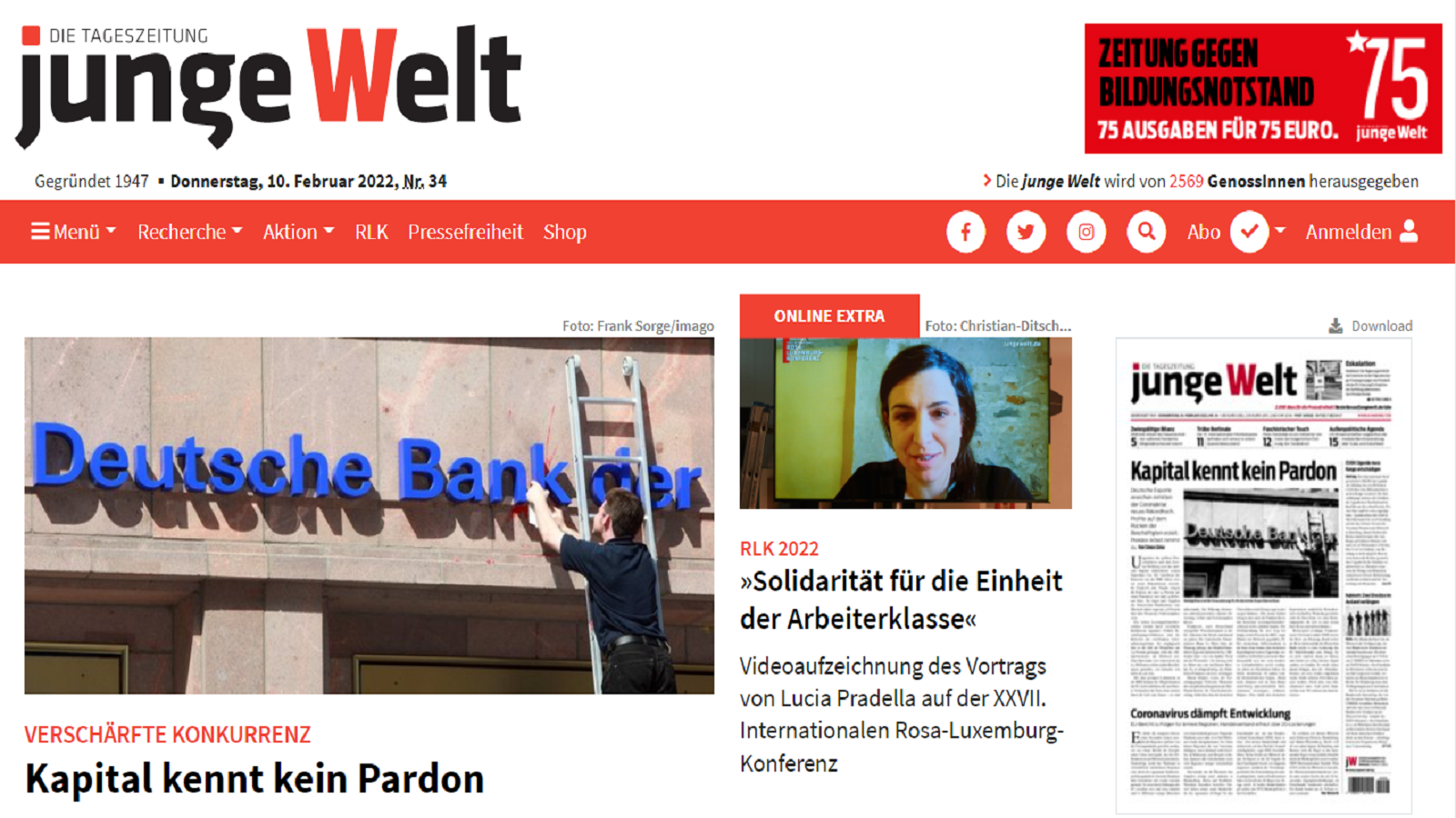 Junge Welt täglicher Überlebenskampf M Menschen Machen Medien (ver.di)