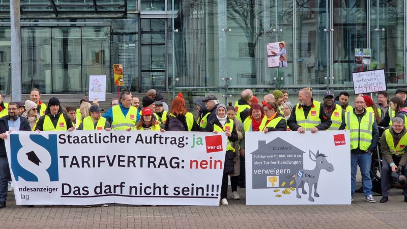 Streik beim Kölner Bundesanzeiger. Foto: Rene Kaiser