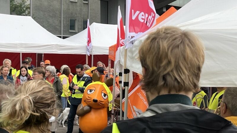 Streik beim WDR im Köln.